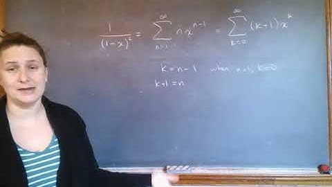 Changing the index of summation of a power series