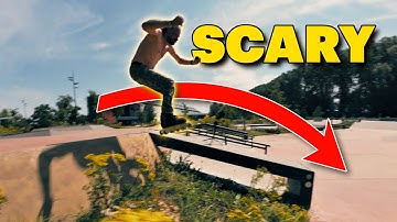 I jumped the MOST GNARLY GAP at the skatepark