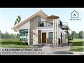 EP- 51 | 3 BEDROOM BUNGALOW with ROOF DECK (8x12m) | Small Bungalow House Design | NEKO ART