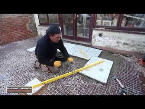 Stone Tiles Patio Installation