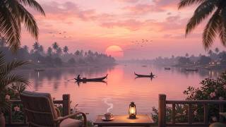 🌸 Pink Sunset Over the Mekong River 🌅 Peaceful Evening Lofi Mix