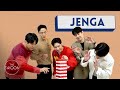 Lee Je-hoon, Ahn Jae-hong, Choi Woo-shik, Park Jeong-min, and Park Hae-soo play Jenga [ENG SUB]