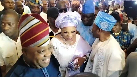 MOMENT GOV. ADEMOLA ADELEKE SURPRISE PROPHETESS MARY OLUBORI AT HER 25TH WEDDING ANNIVERSARY