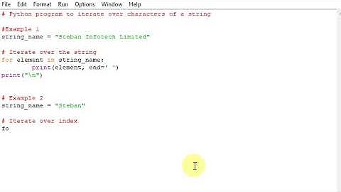 Python program to iterate over characters of a string