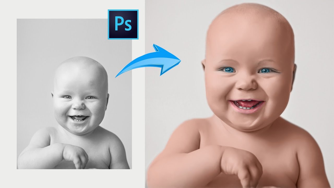 photoshop tutorial | black and white to colour photoshop | Photo Restoration