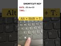 Insert Date and time quickly in Msword #shorts #ytshorts#shortfeed#computer#Laptop#education