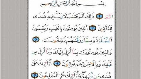 سورة البقره من ايه 1 الى 10 "تلاوين"
