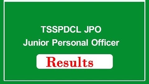 TSSPDCL Junior Personal Officer Results Released