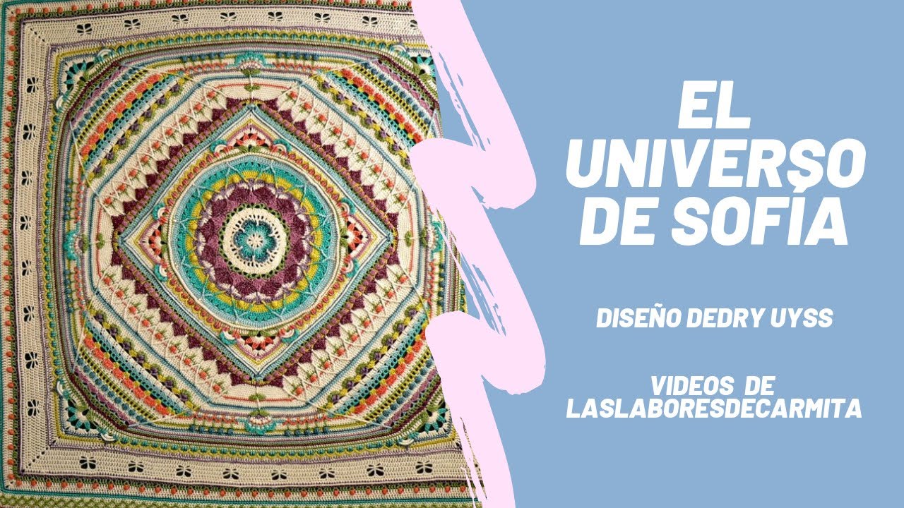 Manta crochet el universo de sofía etapa 6 1 rosas a crochet paso a paso en español