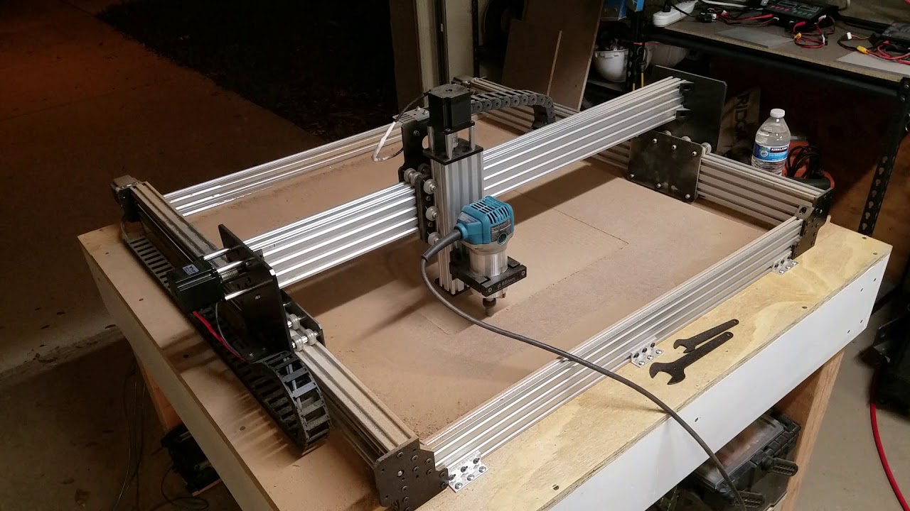 WorkBee CNC Router: Surfacing the Spoil Board - YouTube