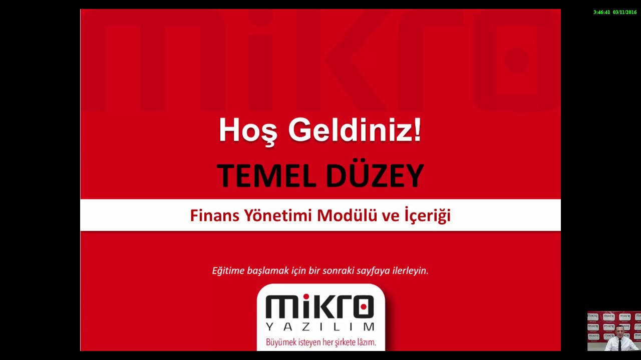 Mikro Yazılım Finans Yönetimi Eğitimi