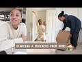 VLOG ✨ work with me! starting a small business from home 🏠✨