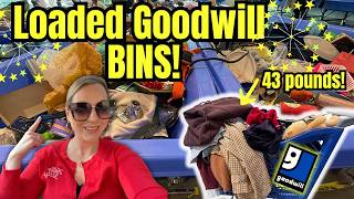 Goodwill Bins Were💥OVERFLOWING💥I Added 44 POUNDS To My Cart! Paying $1.59/Pound! +Haul