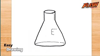 how to draw conical flask
