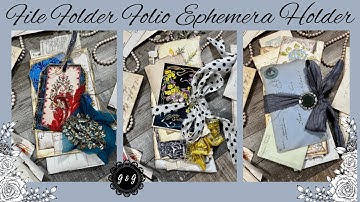 How to - Create a File Folder Folio Ephemera Holder!