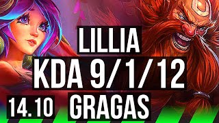 LILLIA vs GRAGAS (JGL) | 9/1/12, Legendary, Rank 13 Lillia | KR Challenger | 14.10