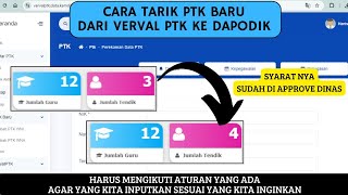 Cara Tarik Ptk Baru Dari Verval Ptk Ke Dapodik
