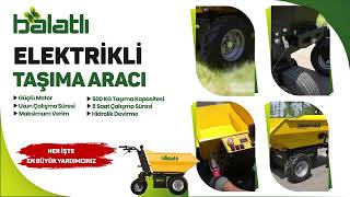 Balatlı Elektrikli Yük Taşıma Arabası