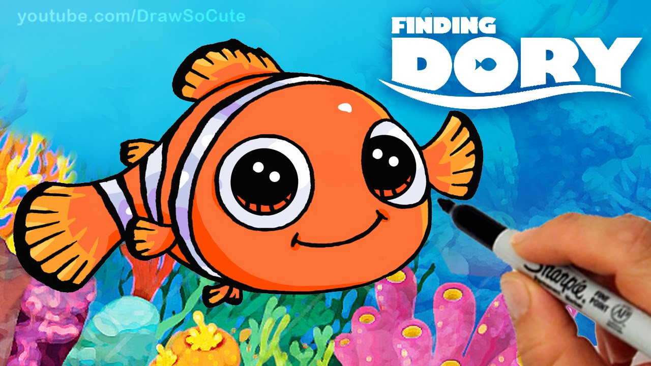 Step by step to draw a Cute Fish. Drawing tutorial a Cute Fish