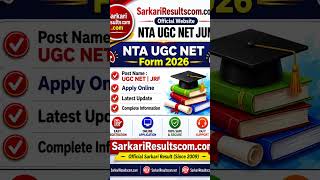 UGC NET 2026 Big Update 🚨 Assistant Professor & JRF Form