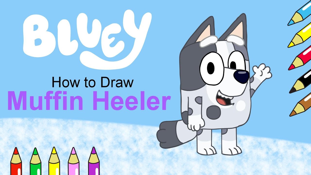 How To Draw Bluey Characters Muffin Heeler Drawing An - vrogue.co