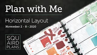 Plan with Me :: Let’s Get Cozy :: Squaird Plans Horizontal Layout :: Classic Happy Planner :: 2020