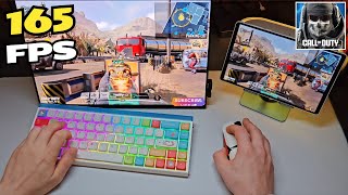 CALL OF DUTY MOBILE 165 FPS 4K HIGH GRAPHICS! BUT TABLET SETUP WITH KEYBOARD MOUSE (POV) screenshot 1