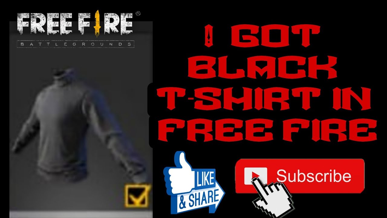 I got black TShirtFree Fire YouTube