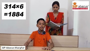 3D × 1D Multiplication Visually, Meet our math maestro at SIP Abacus Kharghar! #sipabacus