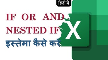 Excel in Hindi- Excel Logical Functions  IF AND OR NESTED IF in Excel #SkrLearningPoint