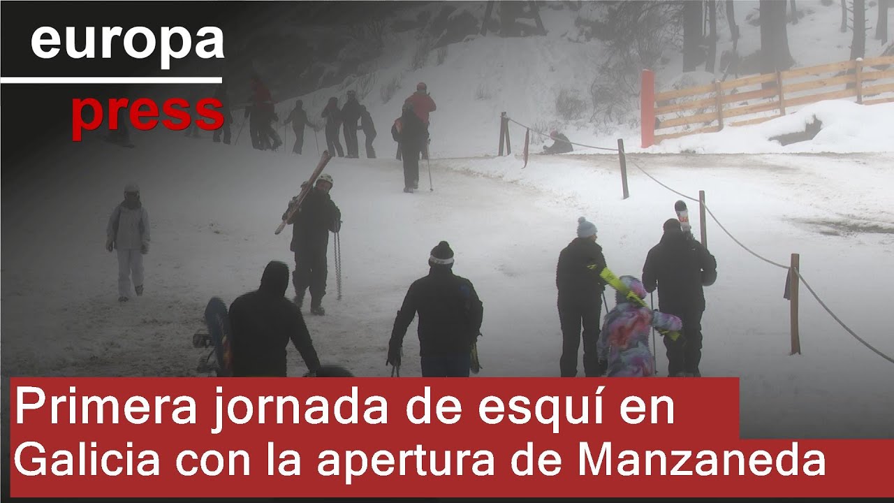 Primera jornada de esquí en Galicia con la apertura de la estación de Manzaneda