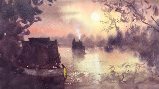 How to create atmosphere with watercolours.