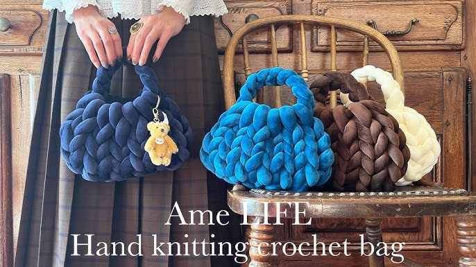 CROCHET BAG : How to Crochet Hand Bag with Giant Yarn