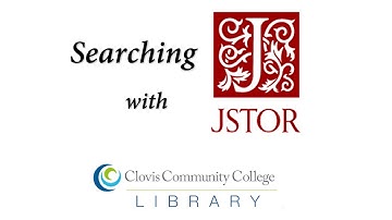 Searching the JSTOR Research Database