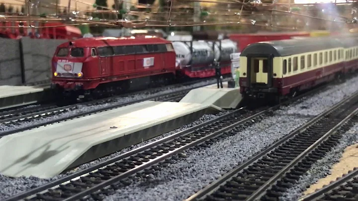 Trail run on our layout: Märklin Modelleisenbahn Anlage