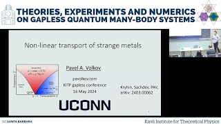 Non-linear transport of strange metals ▸ Pavel Volkov (UConn)