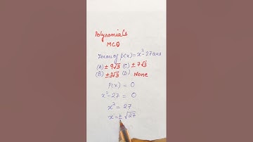 #MCQ on Chapter 2 Polynomials #CBSE Class 10 Maths #Session 2022-23#short#shorts
