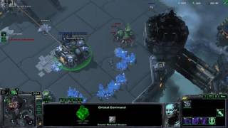 [SC2 LOtV] Terran vs Zerg / Ghost Hellbat cheese rush @  King sejong station