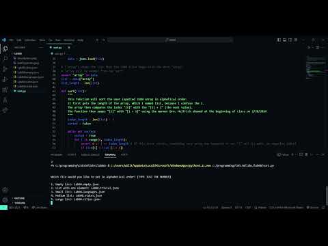 Bubble Sort: Lab08