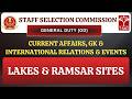 SSC GD | General Knowledge - Lakes &amp; Ramsar Sites | T-SAT