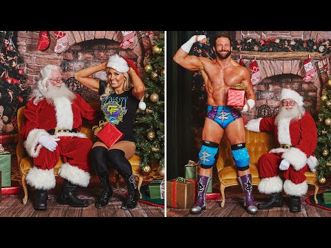 WWE Superstars meet Santa Claus