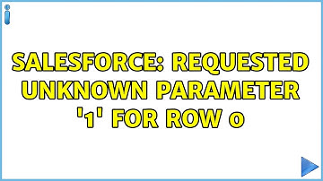 Salesforce: Requested unknown parameter 