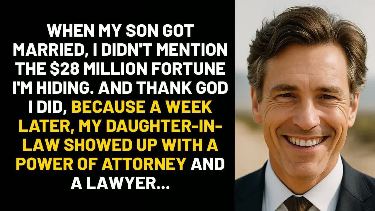My son got married, I didn't mention my secret $28 million fortune And thank God Because next week..