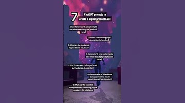 7 ChatGPT Prompts to Create a Digital Product FAST 📈 #shorts