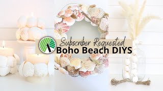 🐚 3 EASY DOLLAR TREE DIY Boho|Beach Decor Ideas