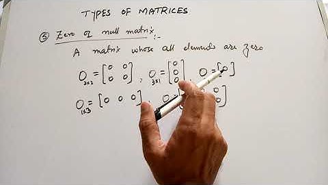 Types of matrices in pashto