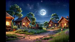 Cozy Village Under The Full Moon | 5 Seconds of Peace