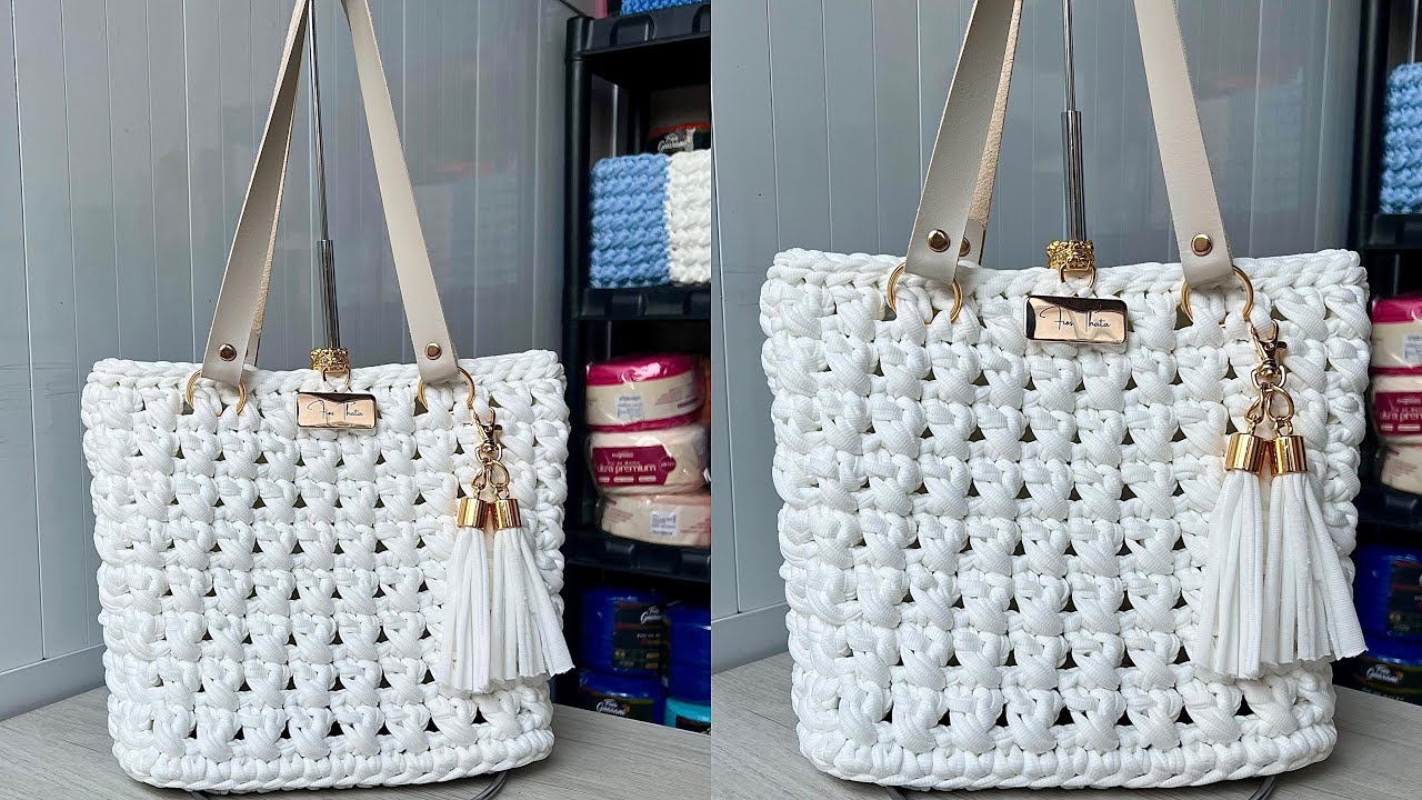 FANTÁSTICA! Bolsa De Crochê Linda Rápida E Fácil - Crochê Com Fio De Malha