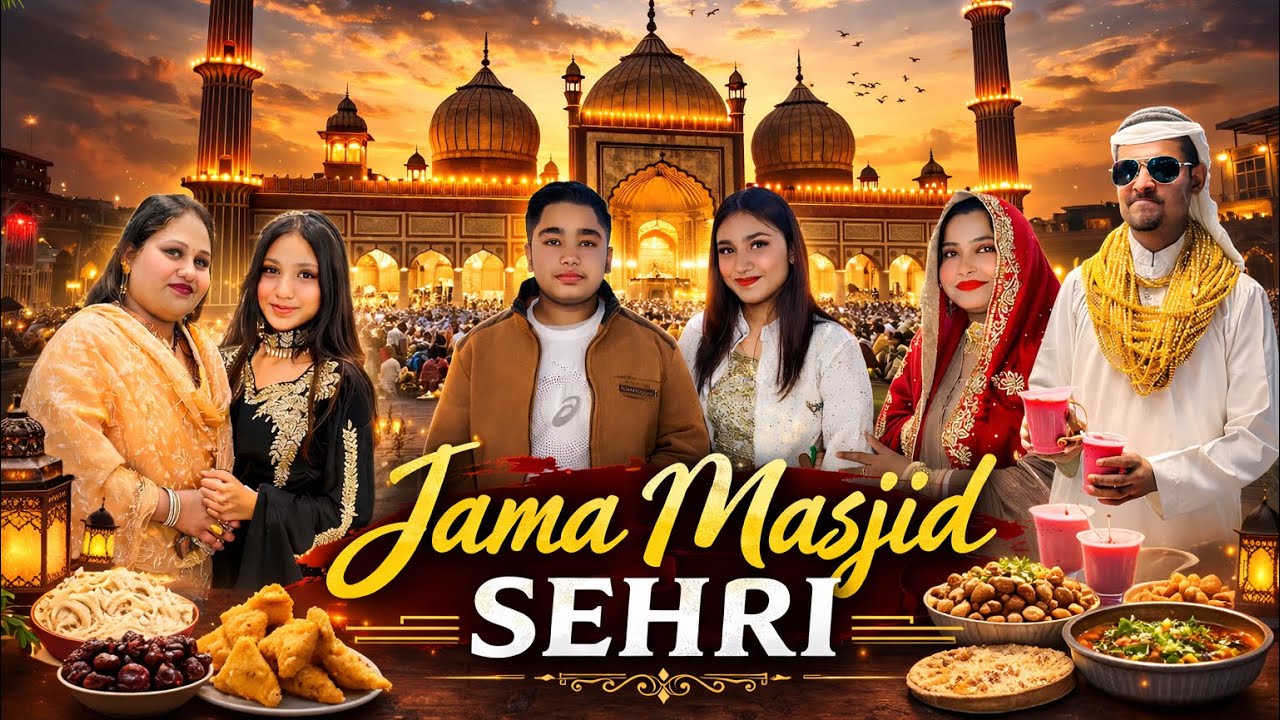 🌙 Aaj Ki Sehri  Kari Jama Masjid ❤️Mein |  Badi Mummy Ke Sath@ZoyaEntertainment8474 