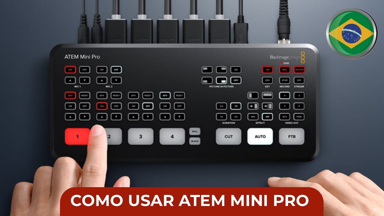 Como usar ATEM MINI PRO - Manual em Português - TUTORIAL Fernando Cesar